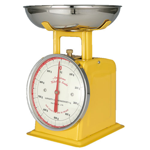AMERICAN KITCHEN SCALE YELLOW