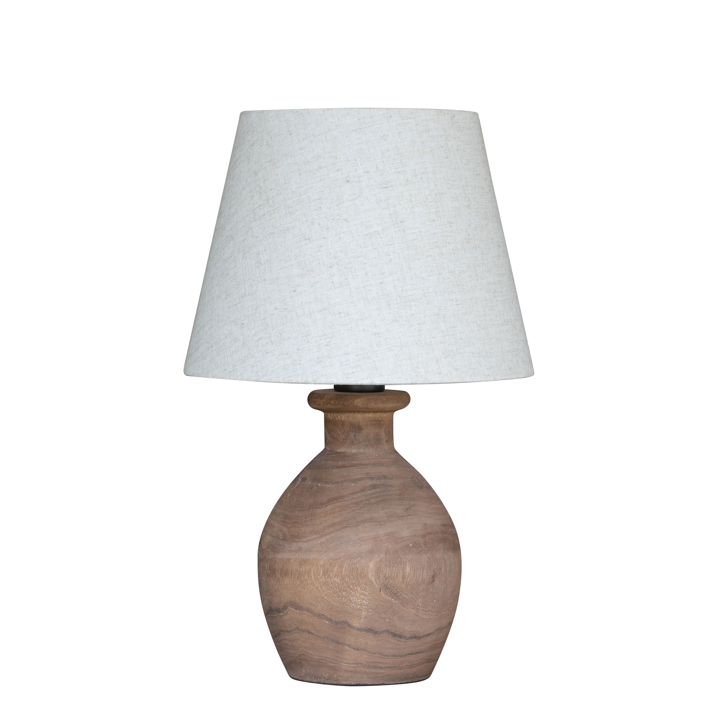 WOODEN TABLE LAMP OVAL