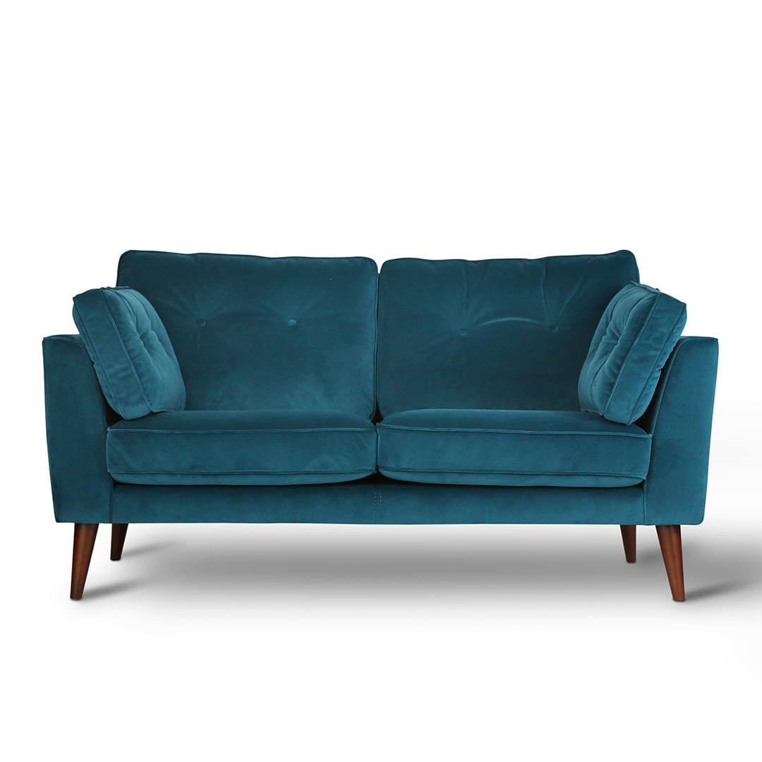 VELVET SOFA 2 SEATER CLASSIC BLUE