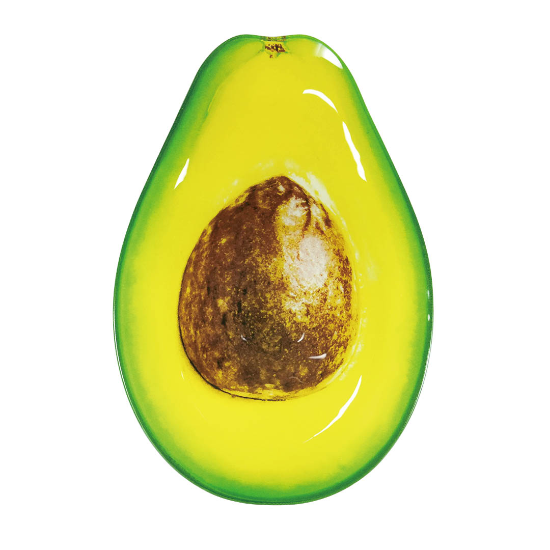 GLASS FARMER PLATE AVOCADO