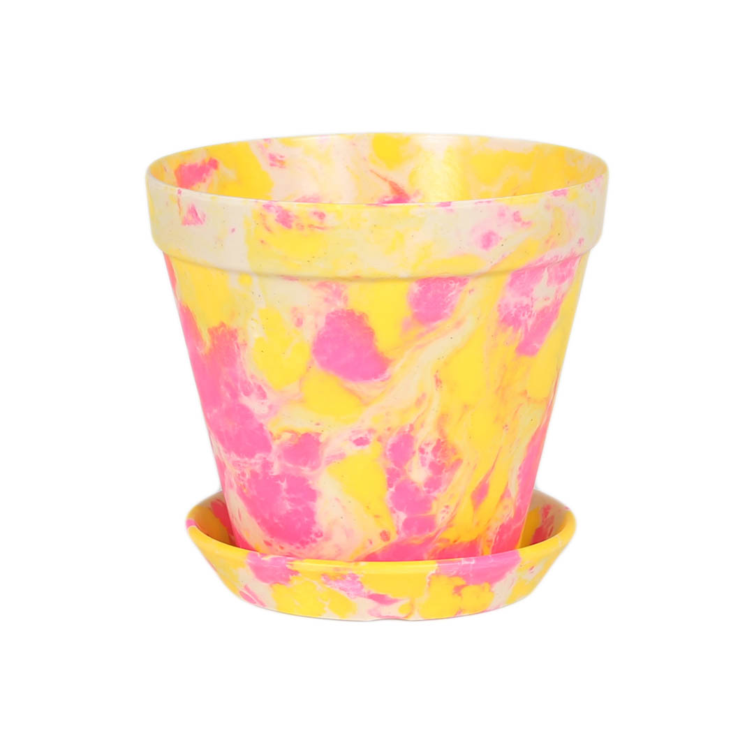 SPLASH POT L BEIGE/PINK/YELLOW