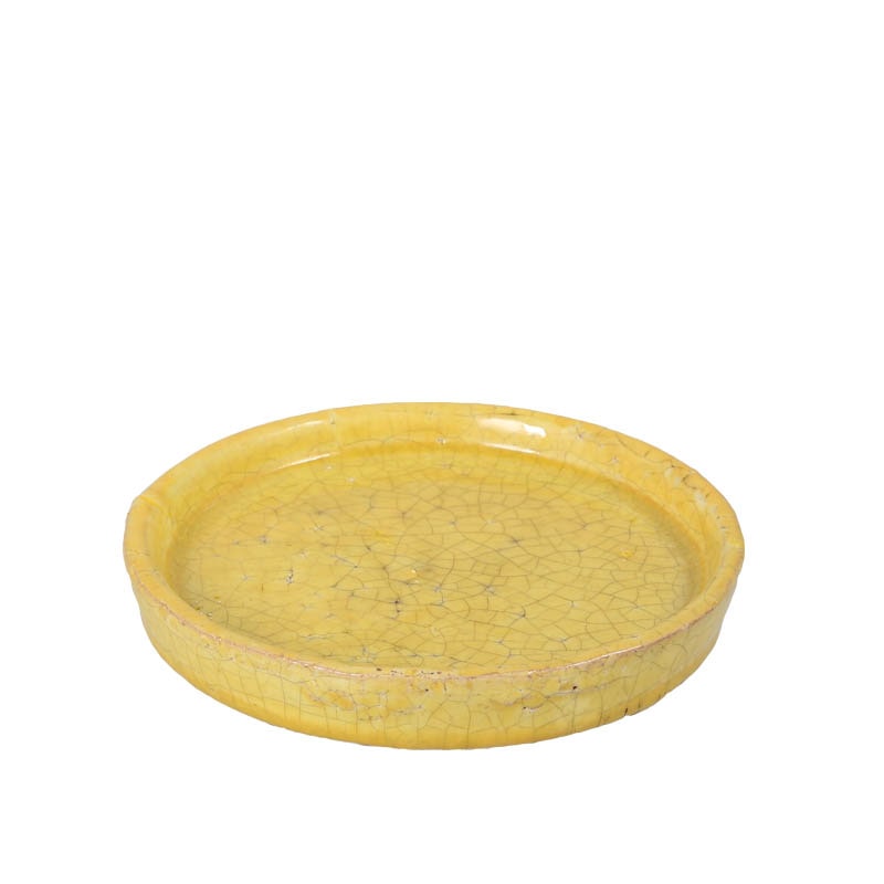 COLOR GLAZED SAUCER YELLOW