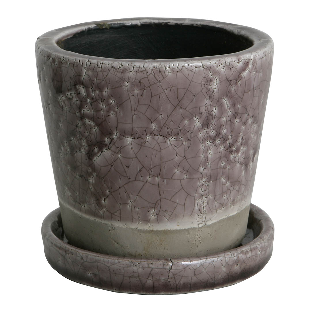 COLOR GLAZED POT LIGHT PURPLE