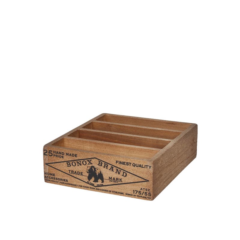 WOODEN BOX FOR POSTCARDS NATURAL