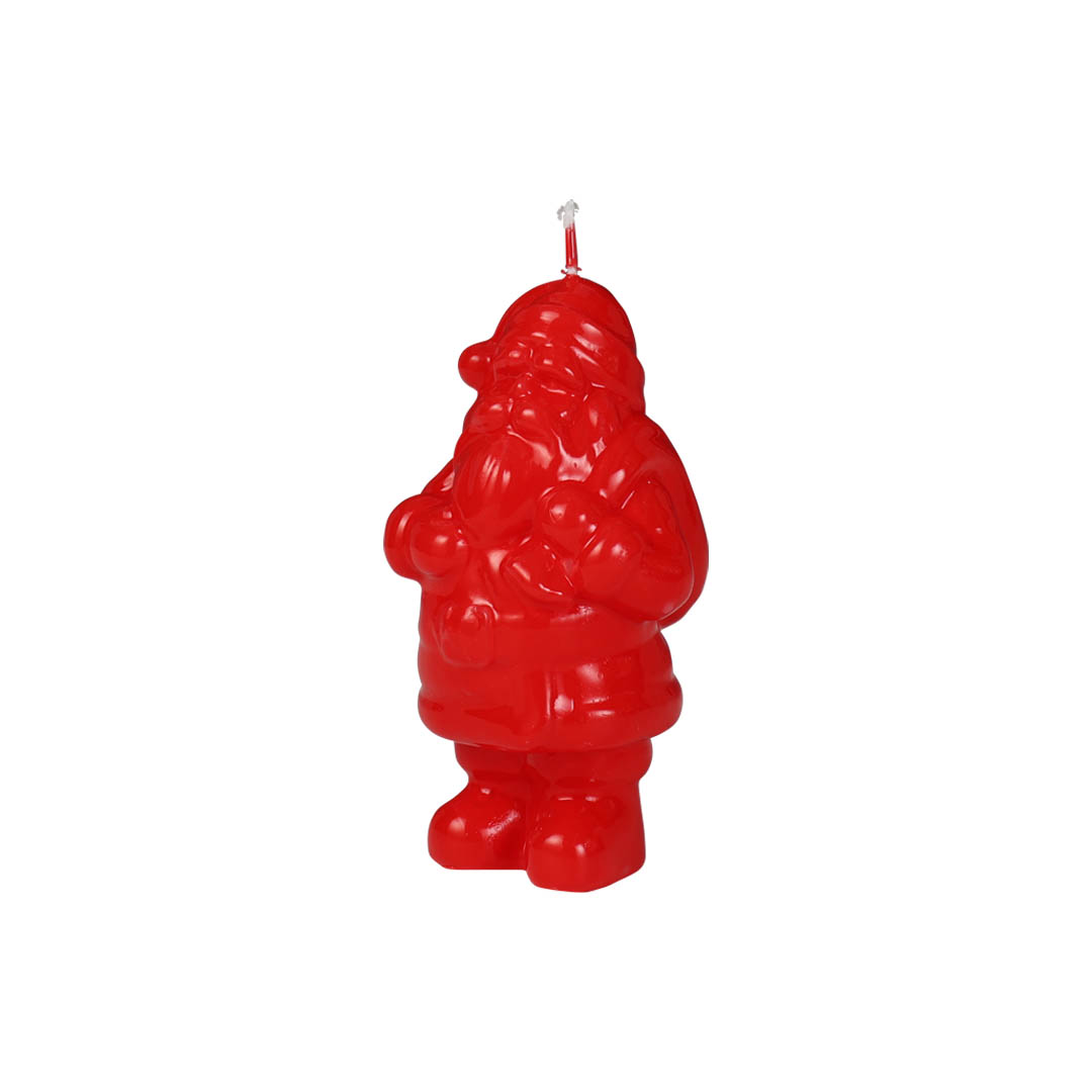 CANDLE SANTA WITH PACKSACK S RED