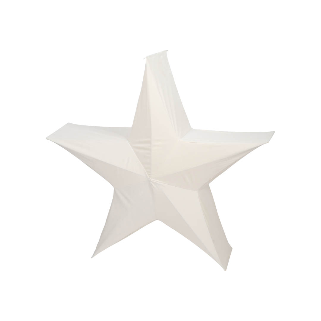 FOLDABLE FABRIC 3D STAR IVORY L