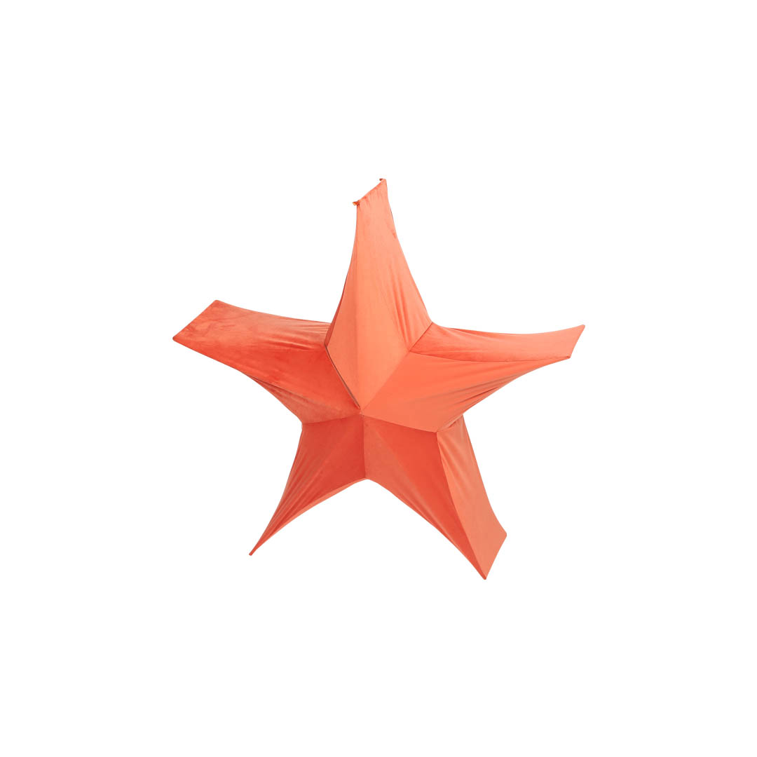 FOLDABLE FABRIC 3D STAR ORANGE M