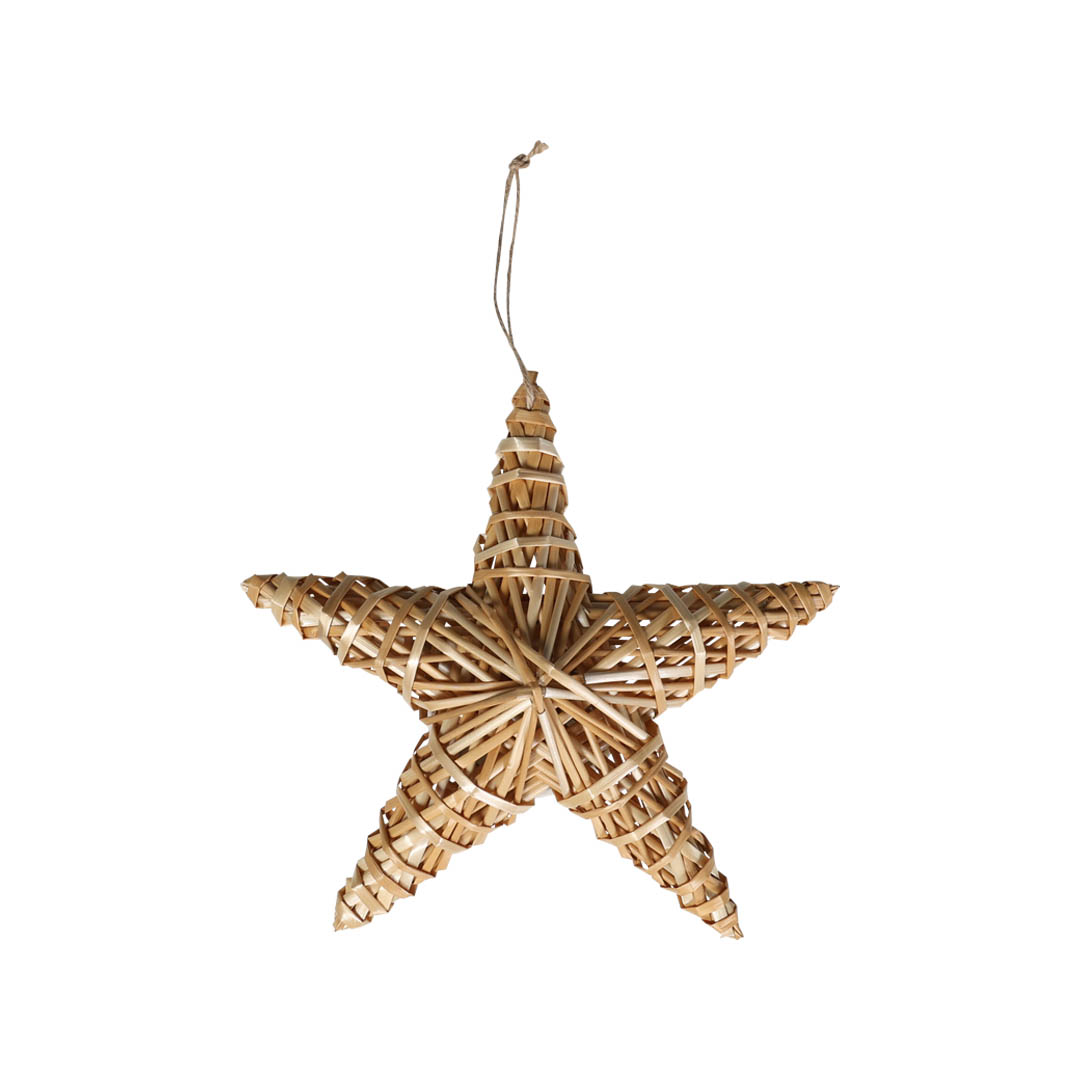 STRAW STAR WITH ROPE M