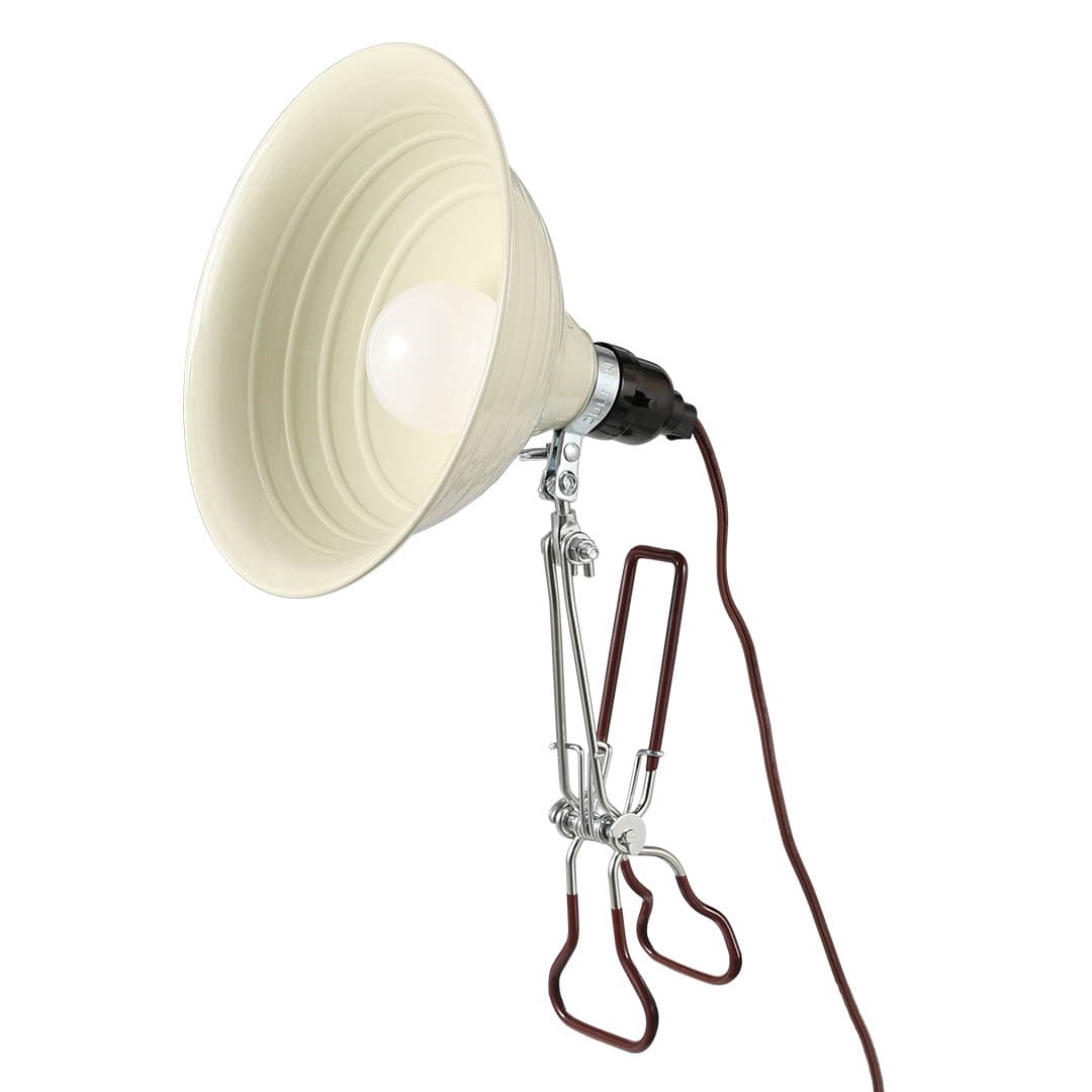 ALUMINUM CLIP LAMP M/IVORY