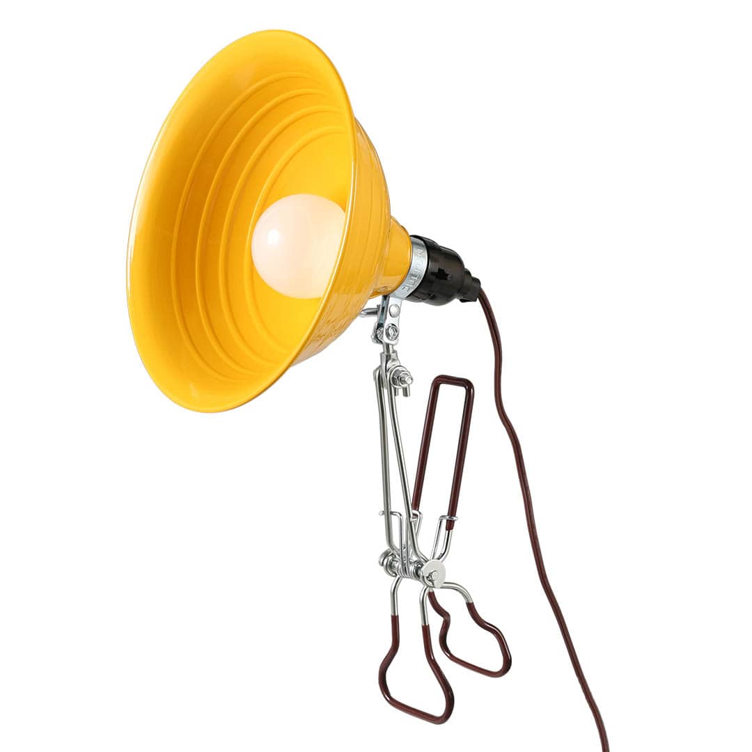 ALUMINUM CLIP LAMP M/YELLOW