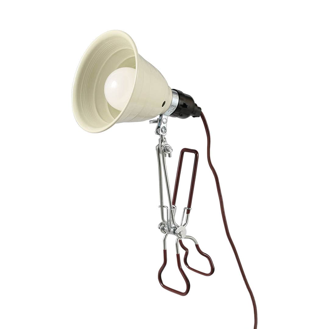 ALUMINUM CLIP LAMP S/IVORY