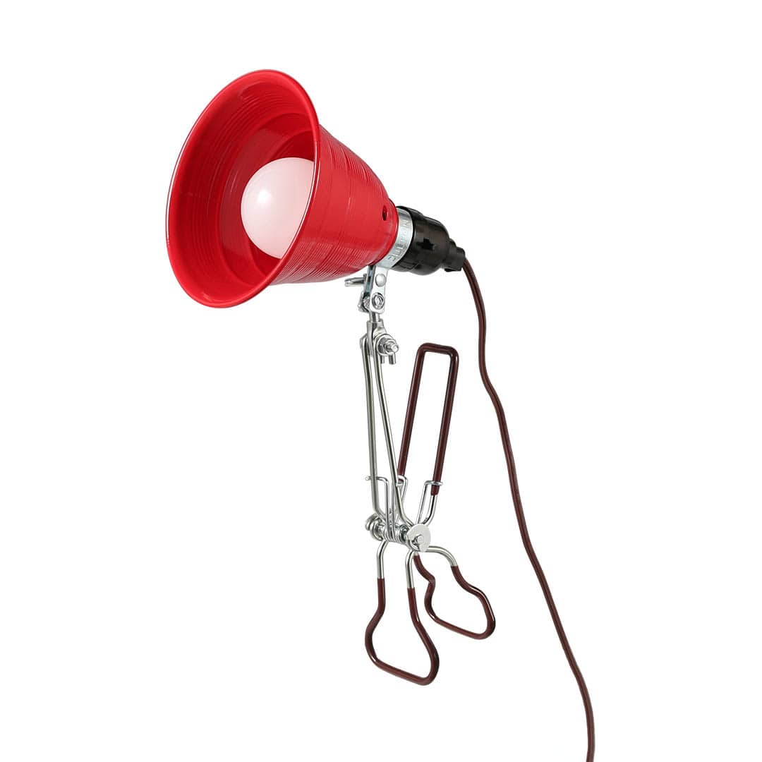 ALUMINUM CLIP LAMP S/RED