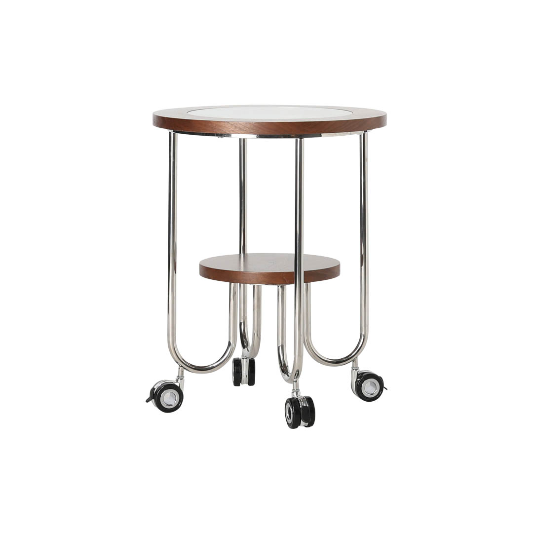 SIDE TABLE WITH CASTER WALNUT［PX］