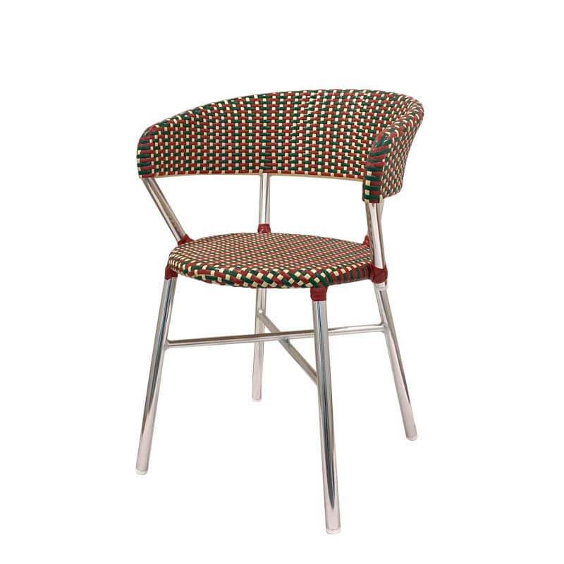 ALUMINUM ROUNDISH CHAIR RD/GN [CT]
