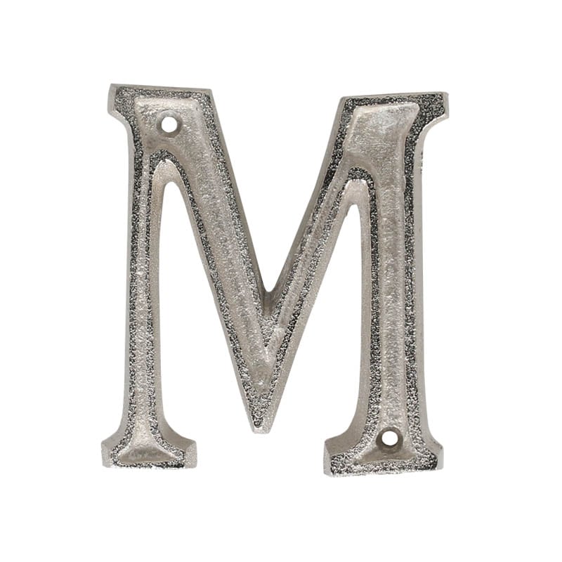 METAL LETTER 105 SILVER ''M''