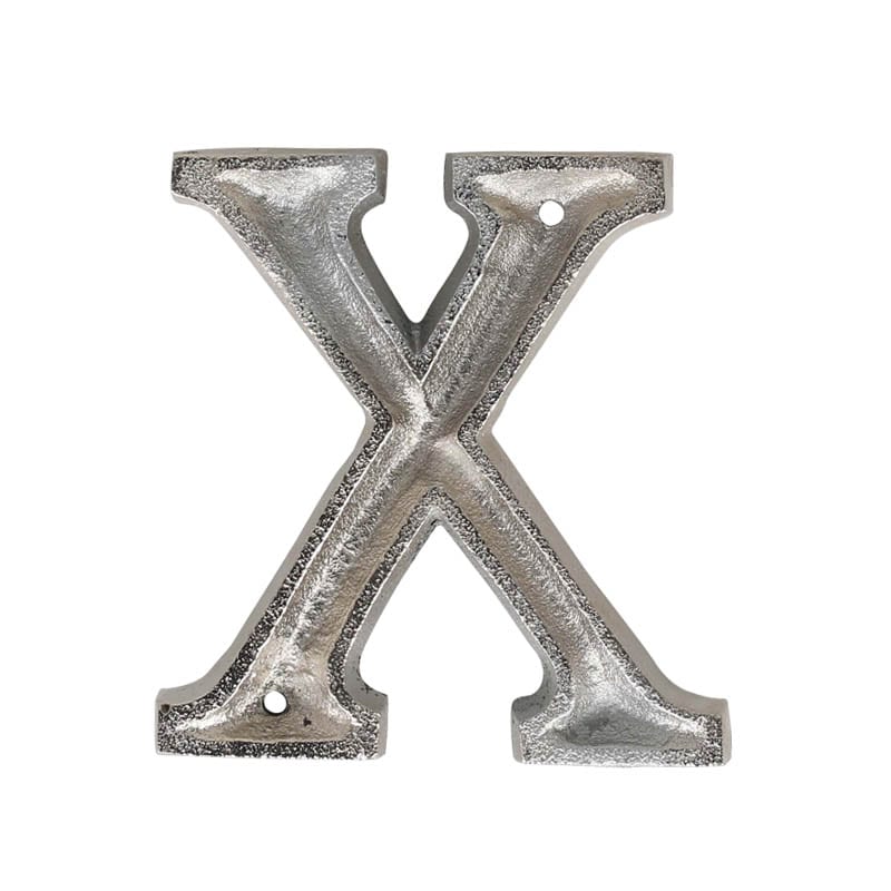 METAL LETTER 105 SILVER ''X''