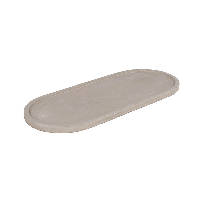 CEMENT OVAL SAUCER L