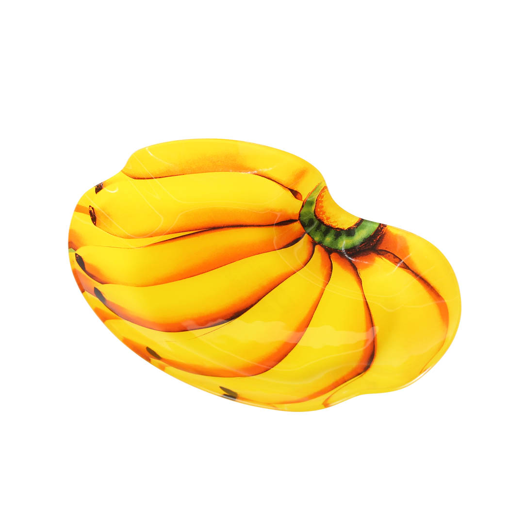 GLASS FARMER PLATE BANANA