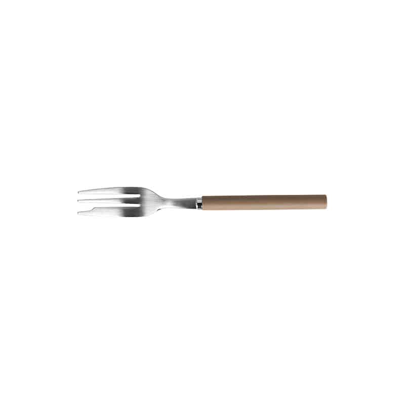 WOOD HANDLE DESSERT FORK BEIGE