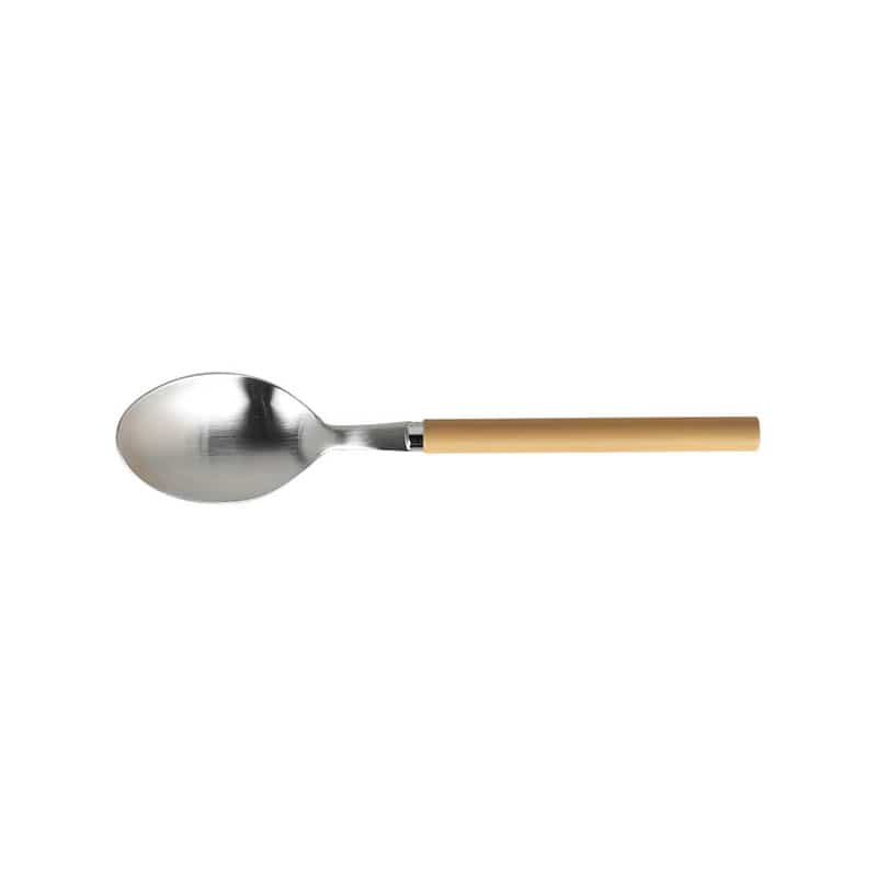 WOOD HANDLE DINNER SPOON MUSTARD