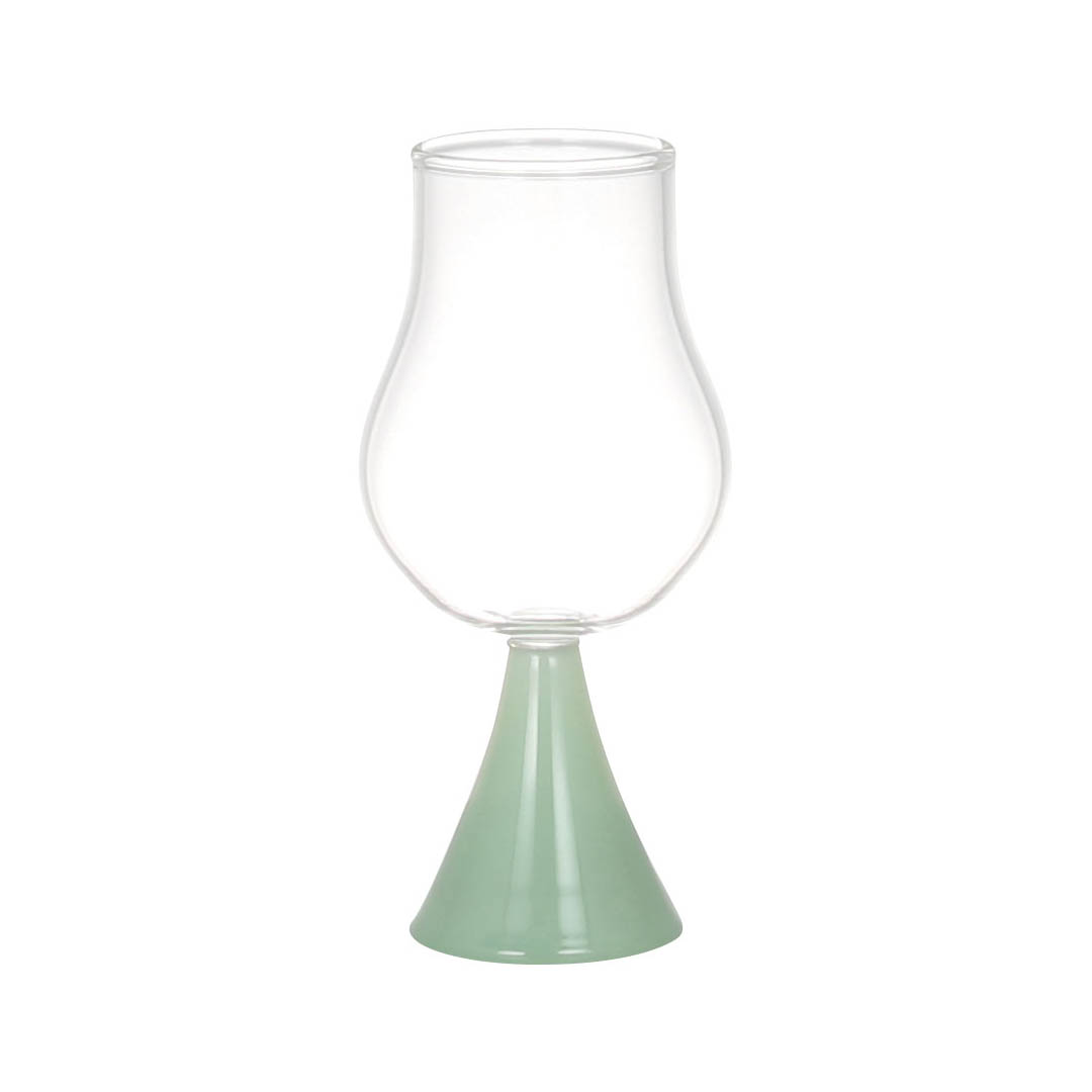 GLASS GOBLET CUIN MINT GREEN