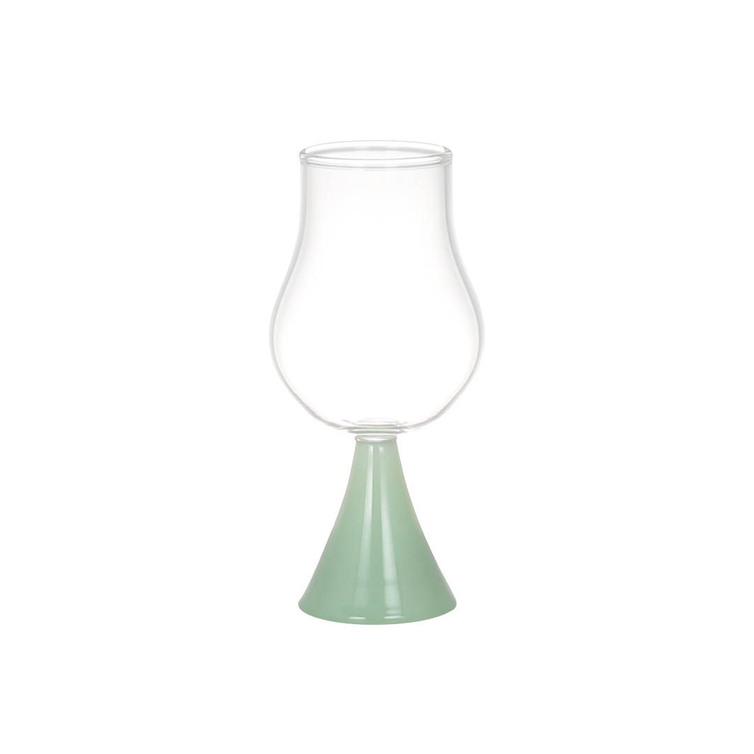 GLASS GOBLET CUIN MINT GREEN