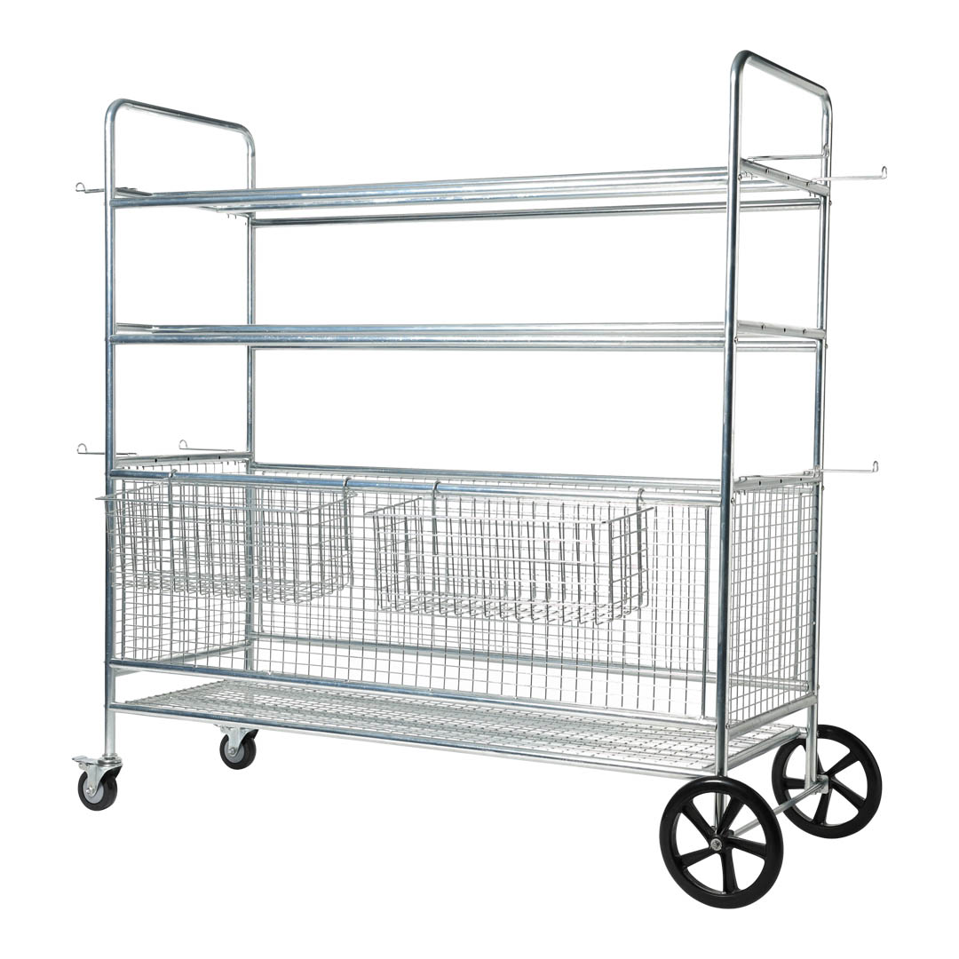STEEL MESH CART L/GV