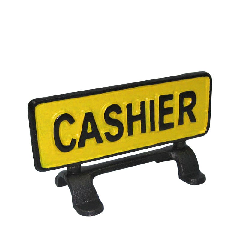 REVERSIBLE SIGN STAND CASHIER