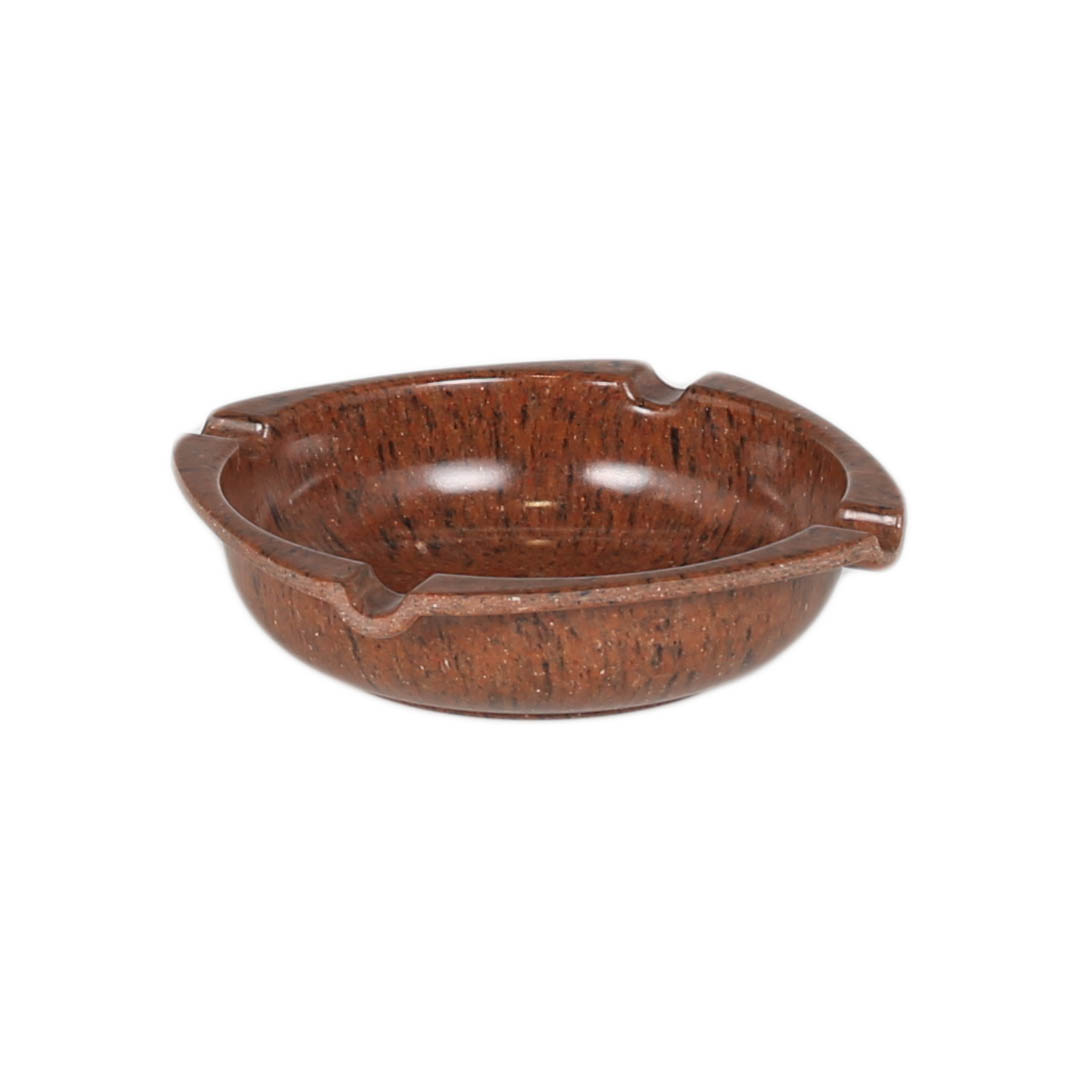 MIXED-MELAMINE  ASHTRAY BROWN