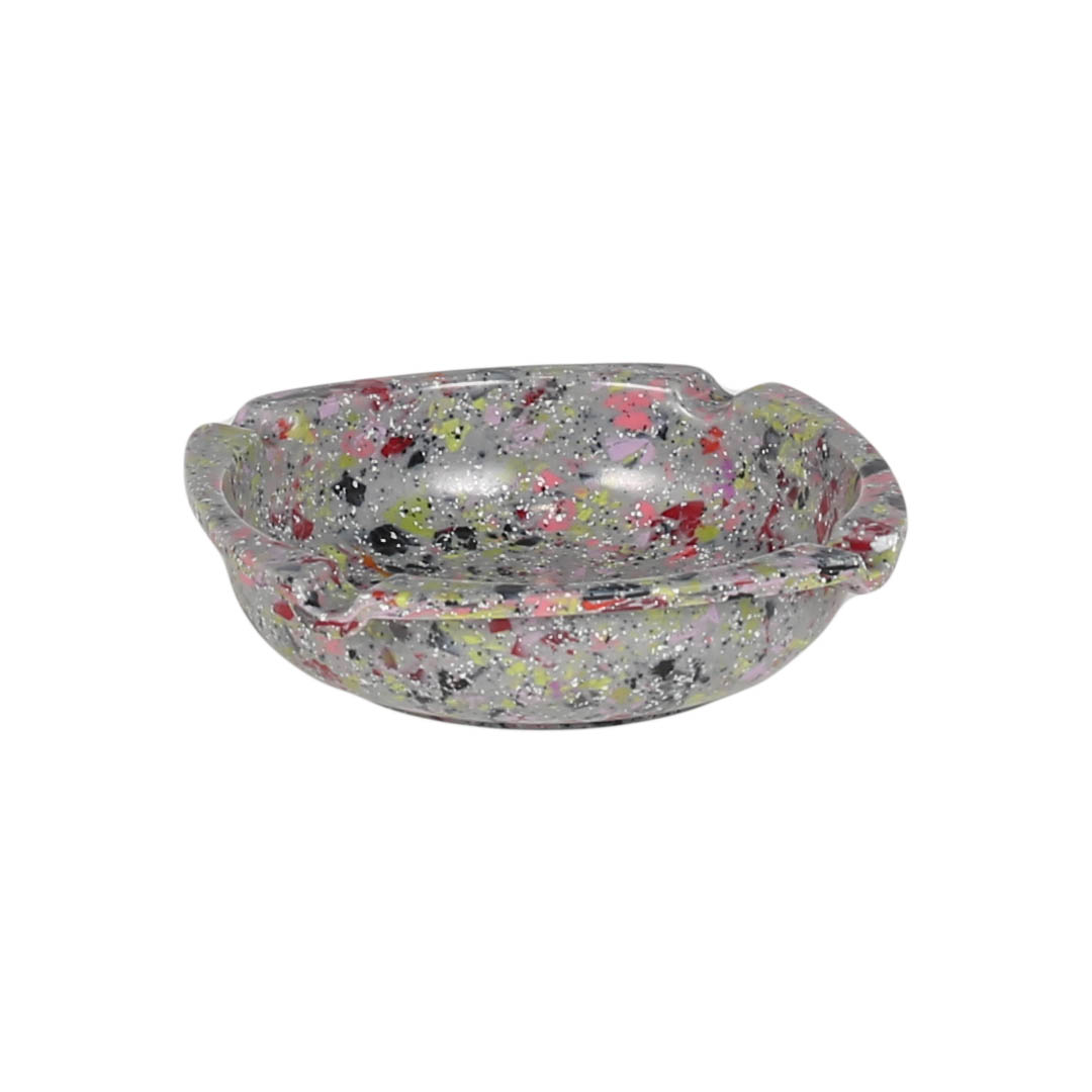 CHIP-MIXED-MELAMINE  ASHTRAY GRAY