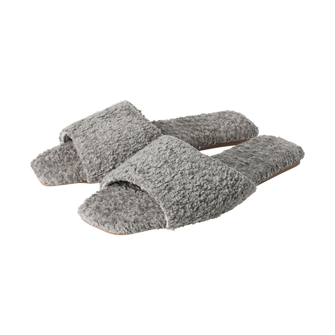 DURA-SOLE SLIPPERS MEN CURLY GRAY