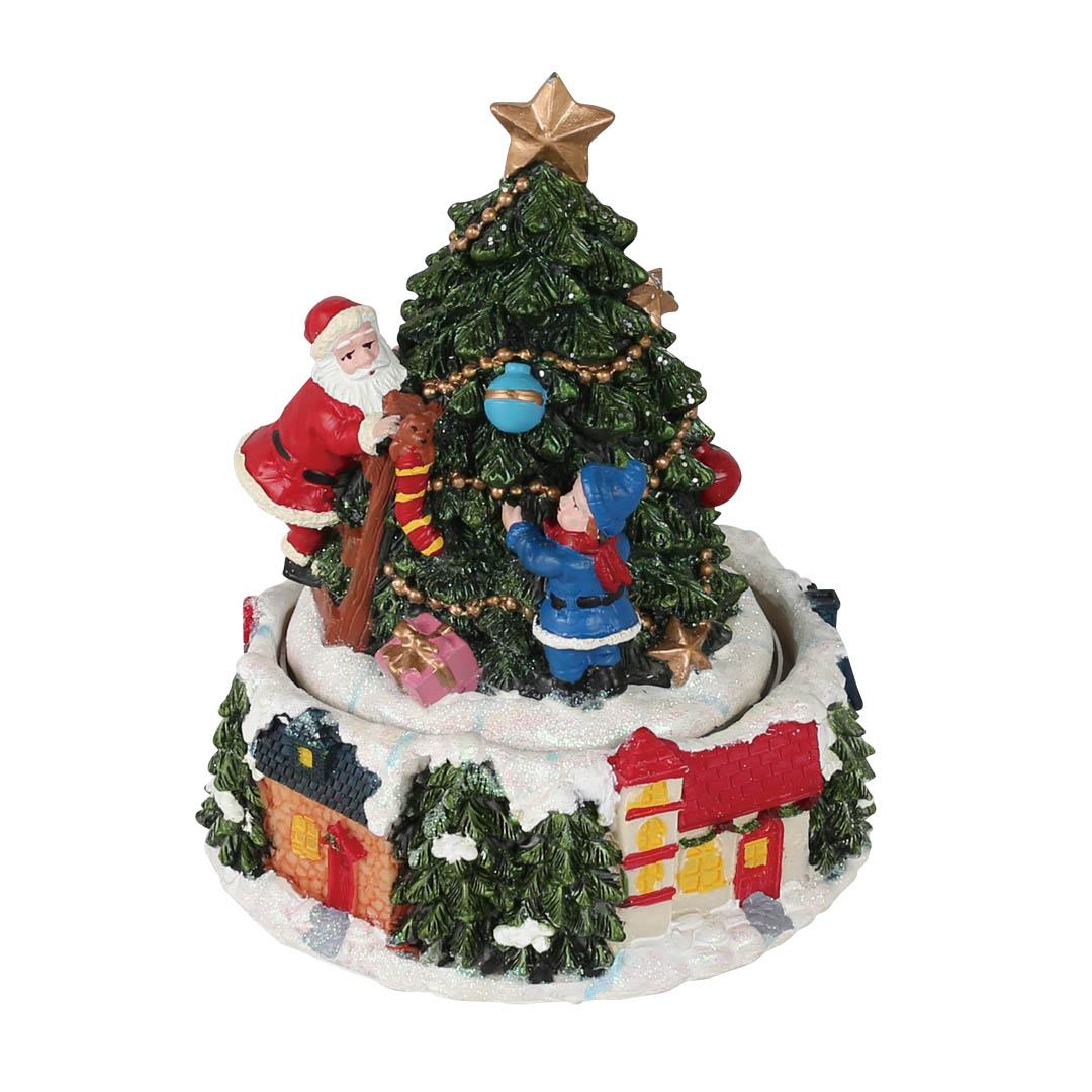 REVOLVING CHRISTMAS TREE MUSIC BOX