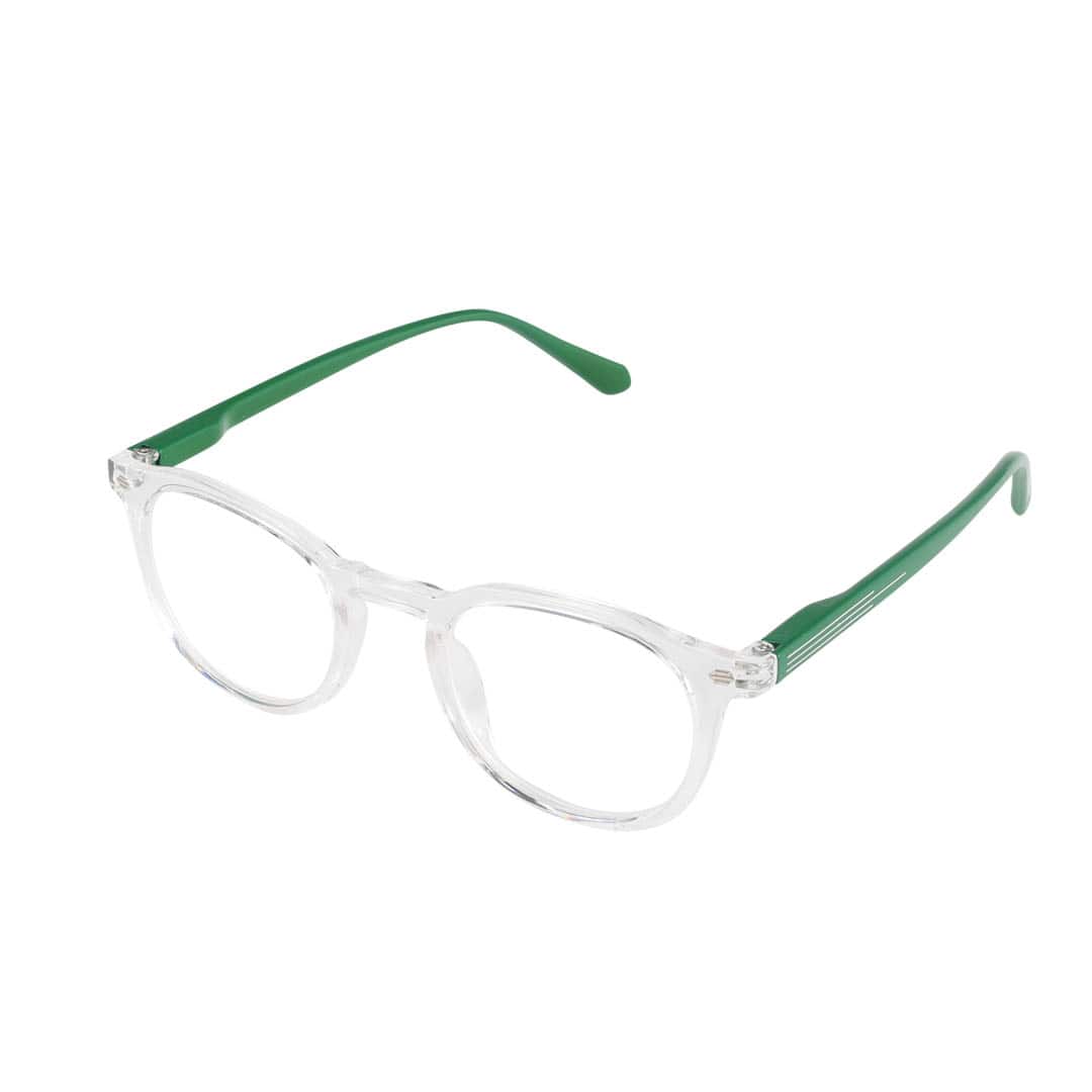 READING GLASSES CLEAR/GREEN 2.0