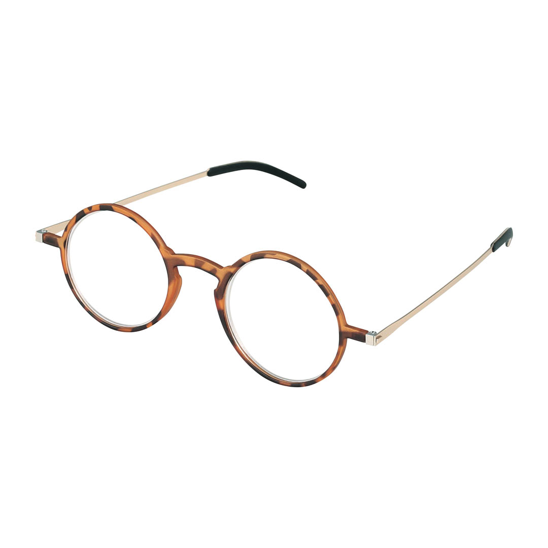 READING GLASSES THIN DEMI/GOLD 2.5