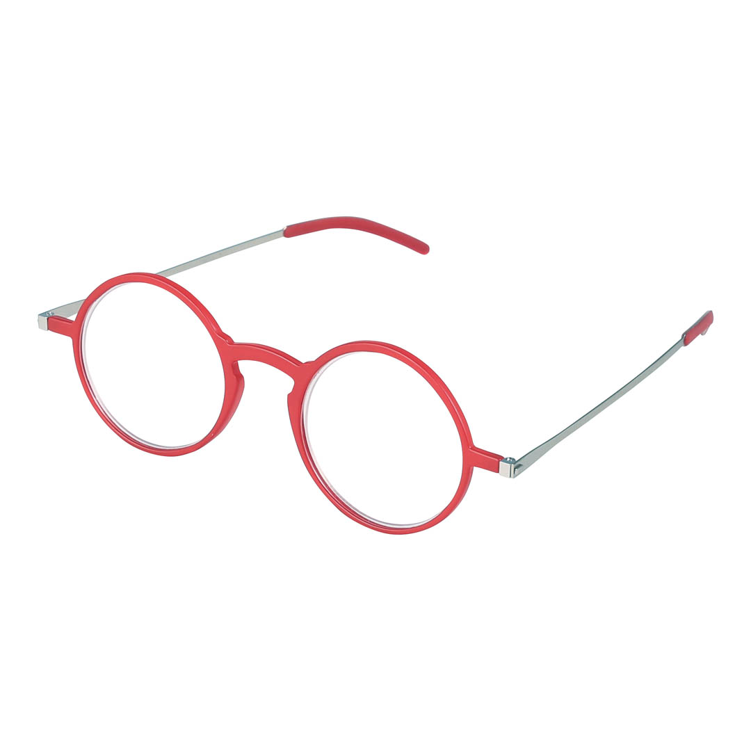 READING GLASSES THIN RED/SV 2.5