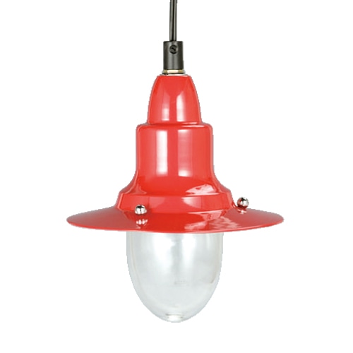 PENDANT LAMP W/GLASS RED
