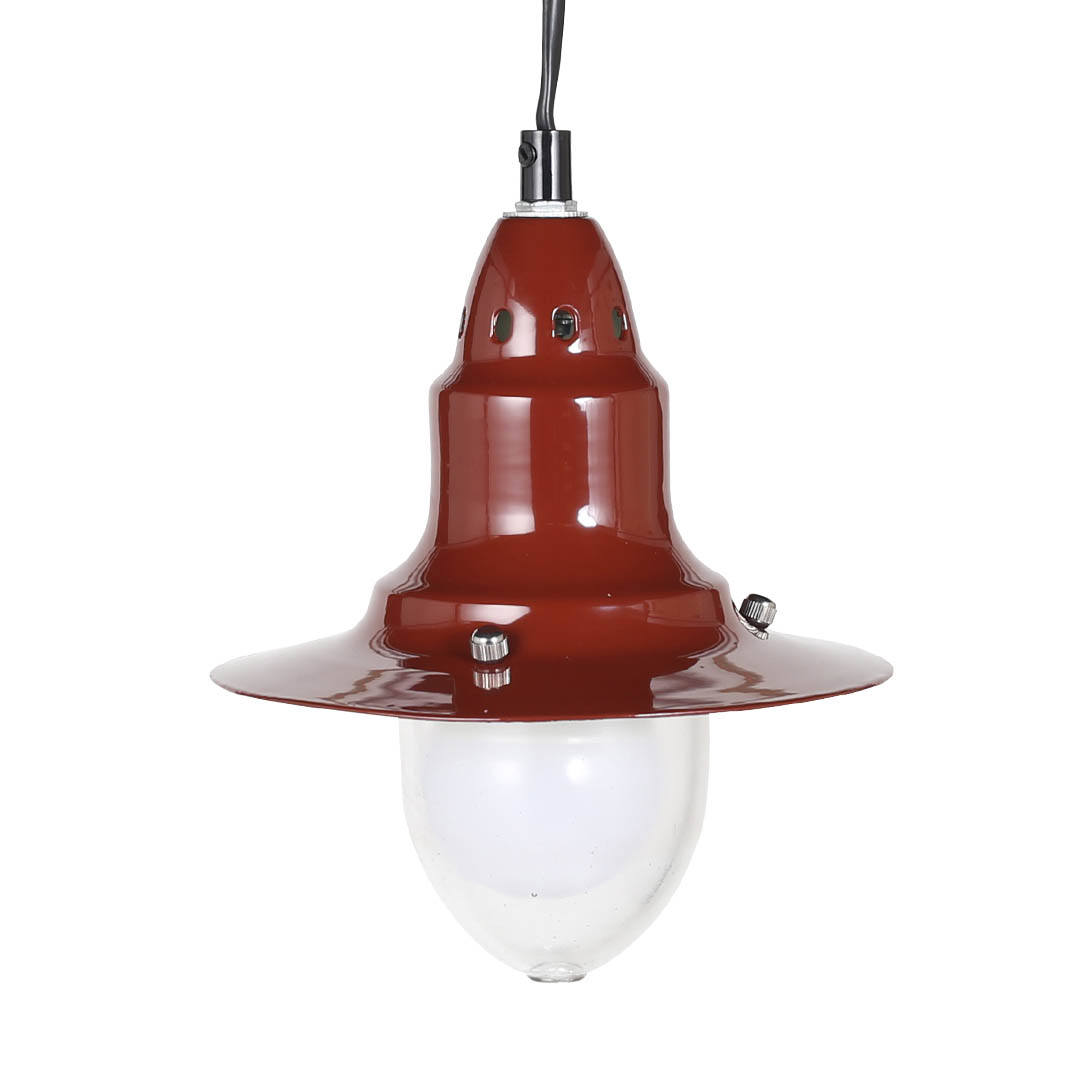 PENDANT LAMP W/GLASS BRICK BROWN