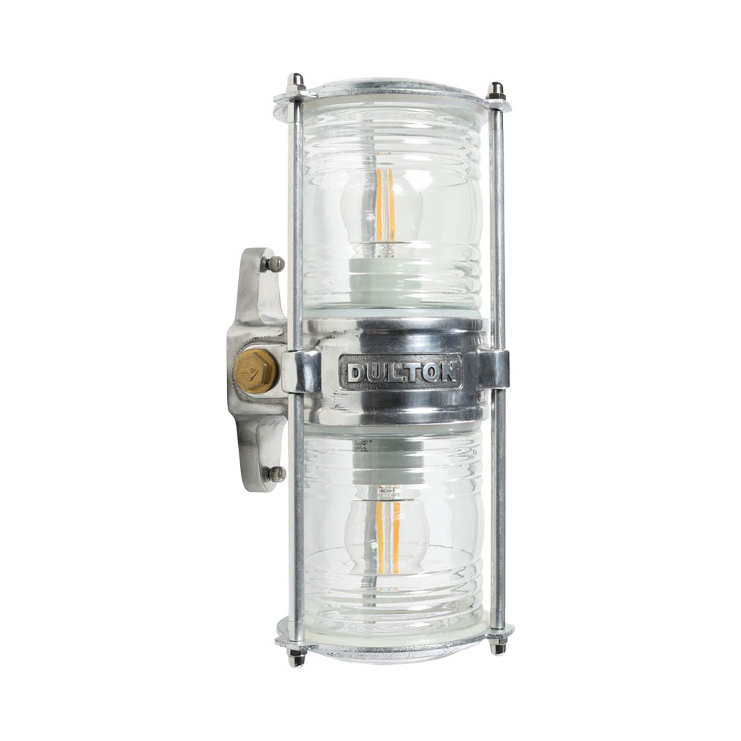 ALUMINUM TWIN GLASS WALL LAMP