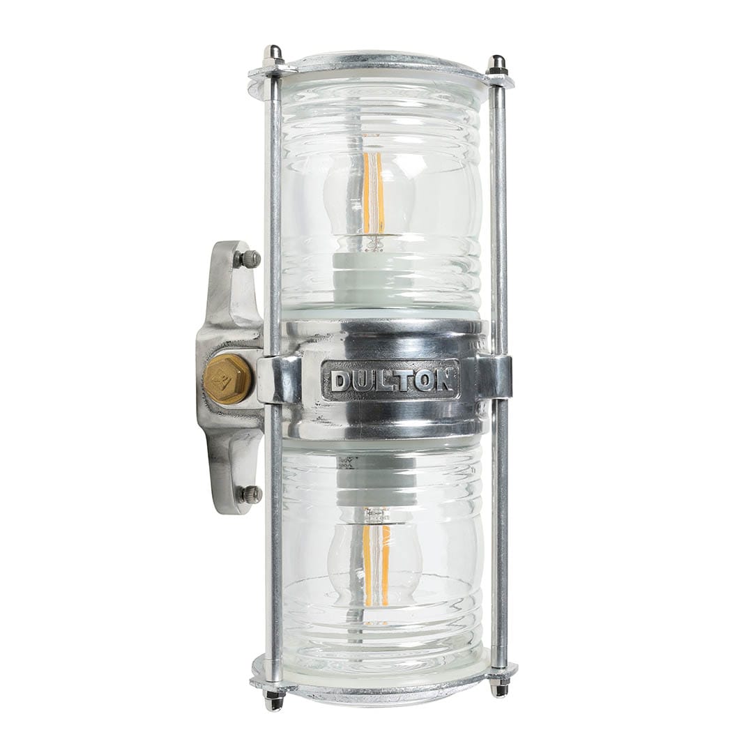 ALUMINUM TWIN GLASS WALL LAMP