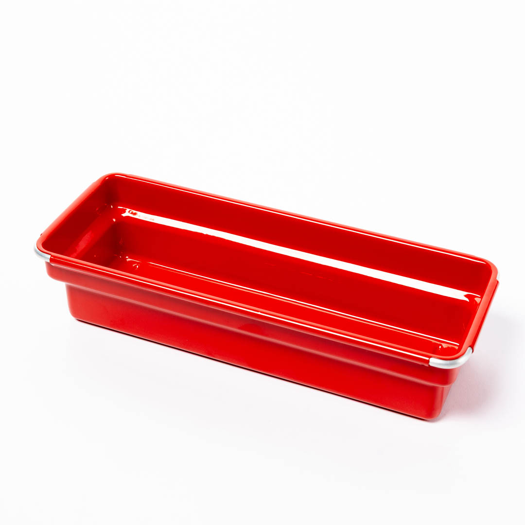OBLONG TRAY RED