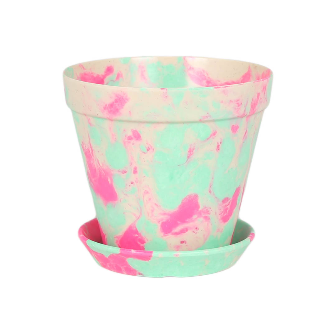 SPLASH POT L BEIGE/PINK/MINT GREEN