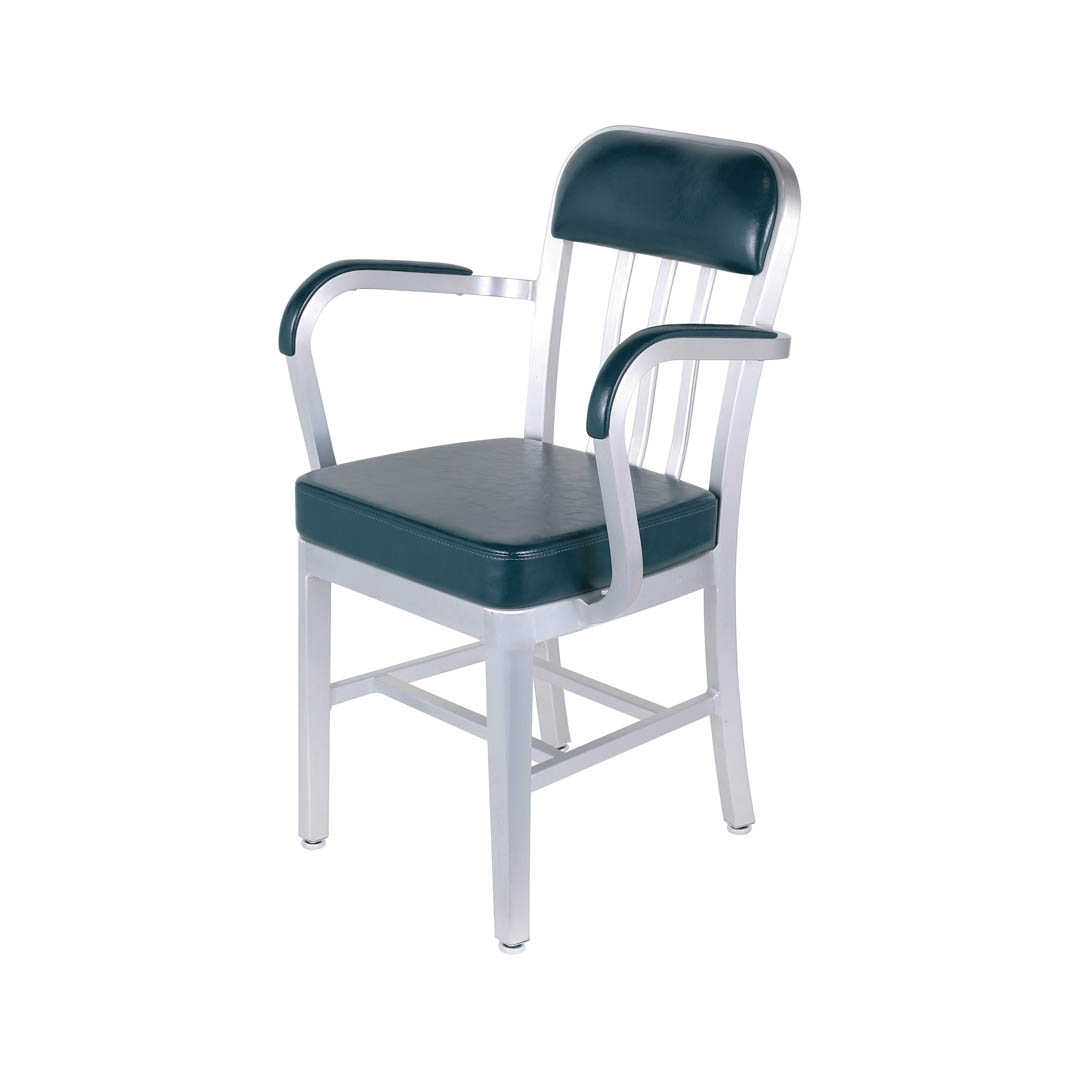 ALUMINUM ARM CHAIR NAVY [CT]