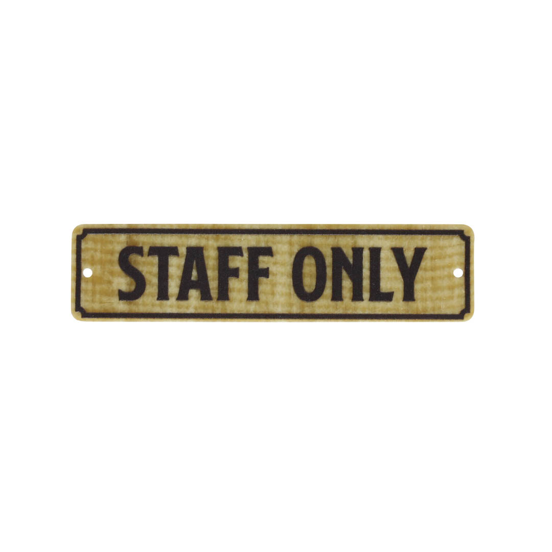 FIBER SIGN A STAFF ONLY