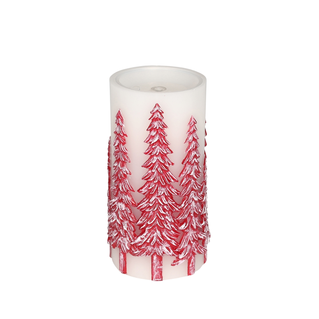 LED FOUNTAIN CANDLE TREE RED