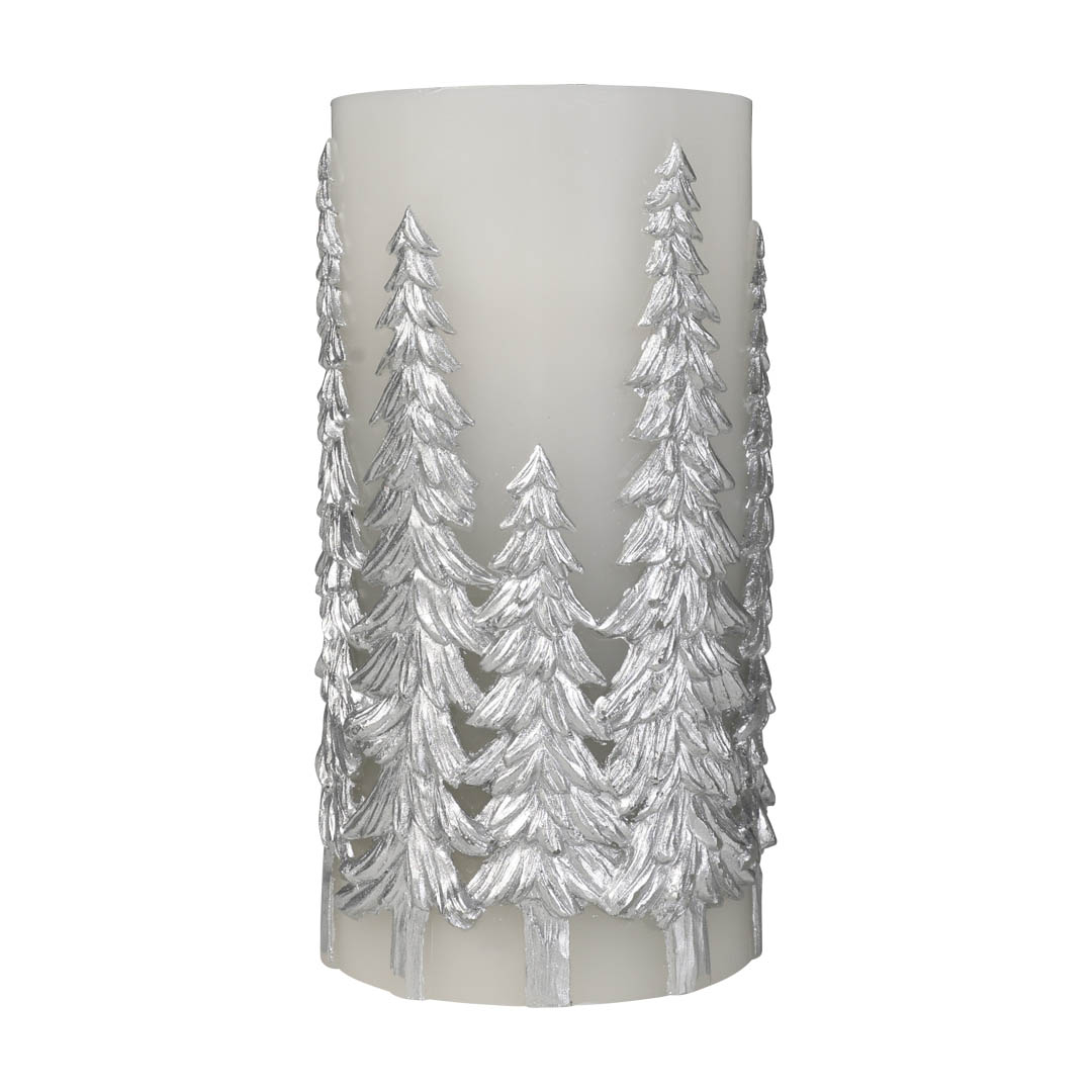 LED FOUNTAIN CANDLE TREE SILVER