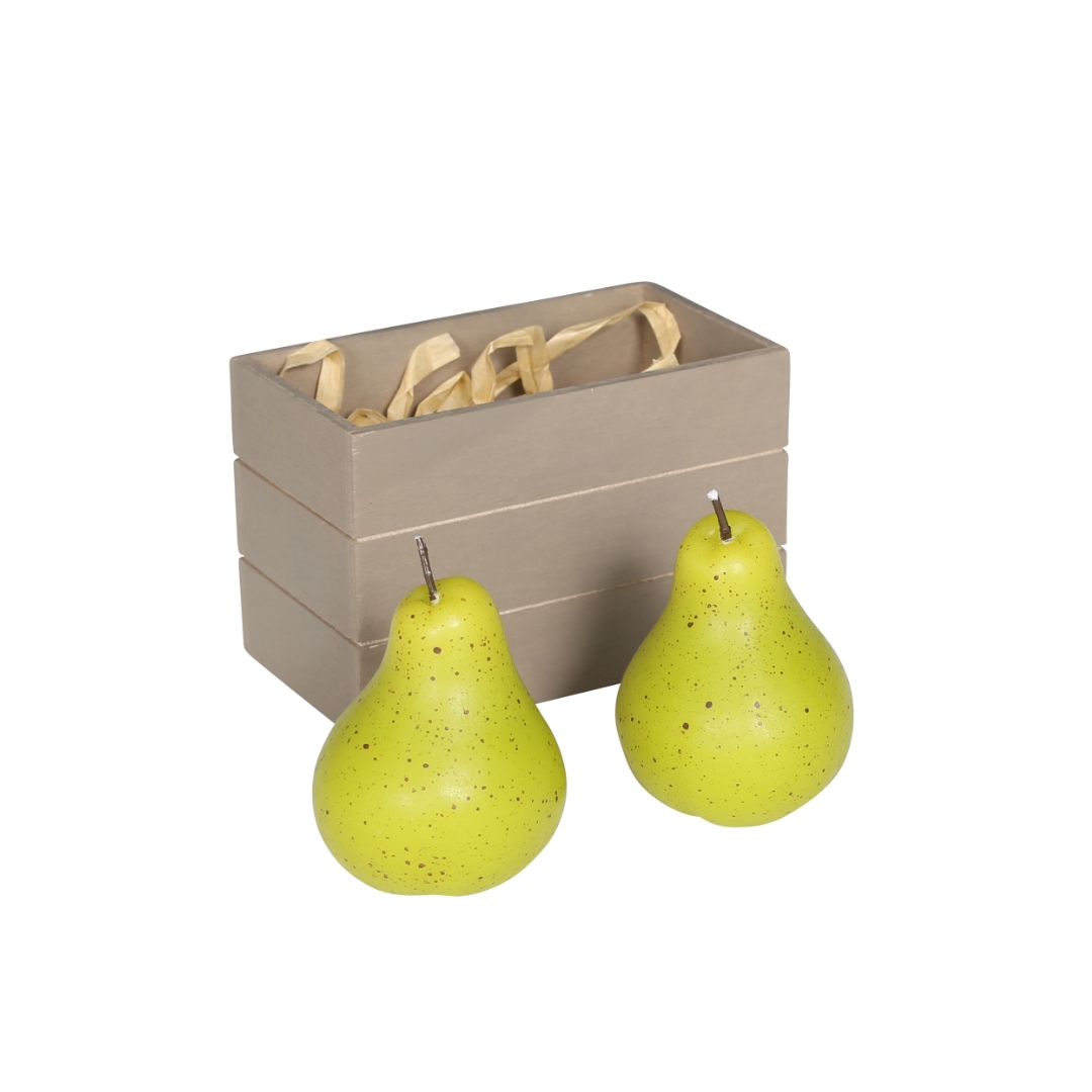 CANDLE PEAR SET OF 2