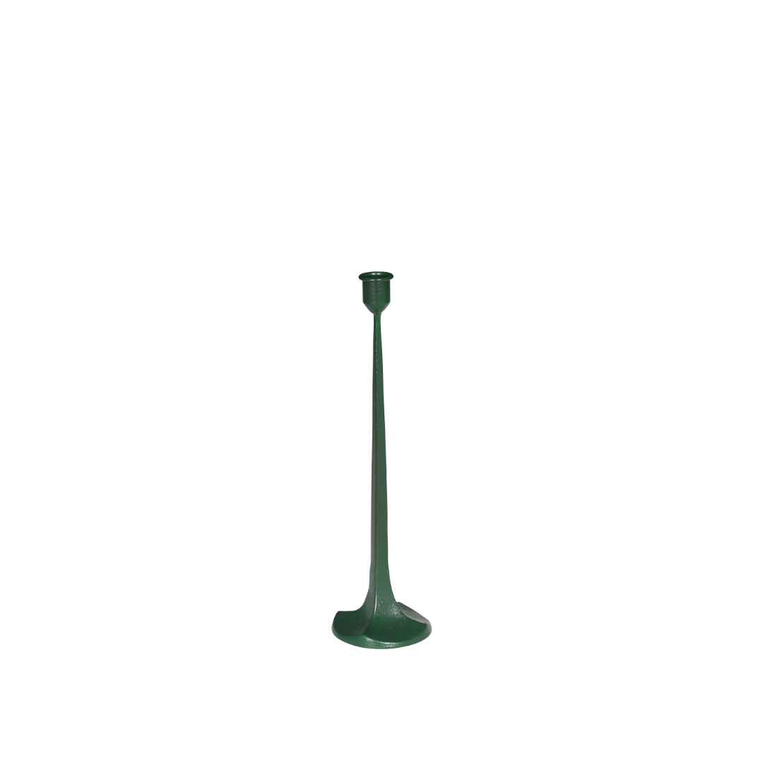 IRON CANDLE HOLDER DIAMOND GREEN M