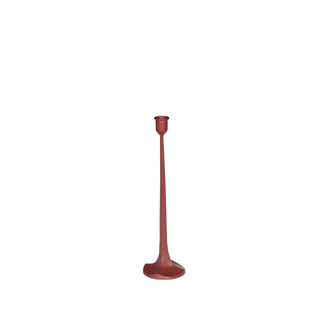 IRON CANDLE HOLDER DIAMOND RED M