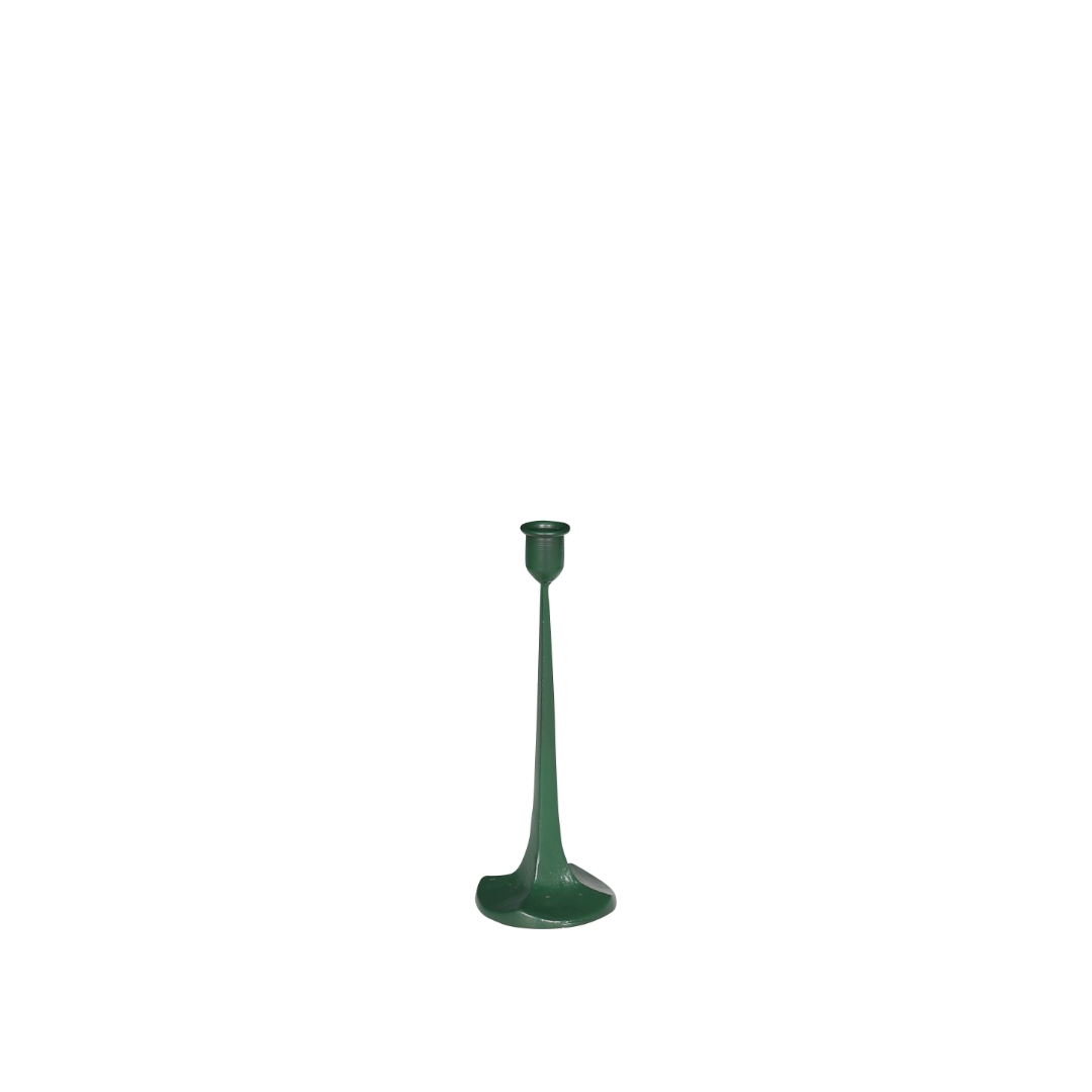 IRON CANDLE HOLDER DIAMOND GREEN S