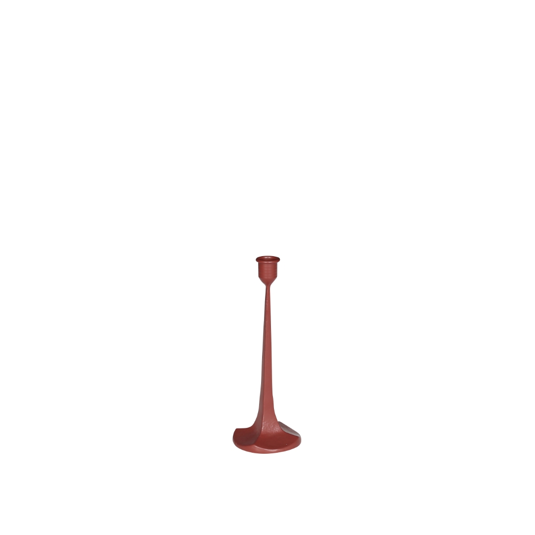 IRON CANDLE HOLDER DIAMOND RED S